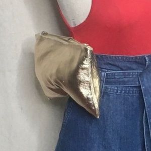 Recycled Lambskin Upholstery Leather Clutch Bag